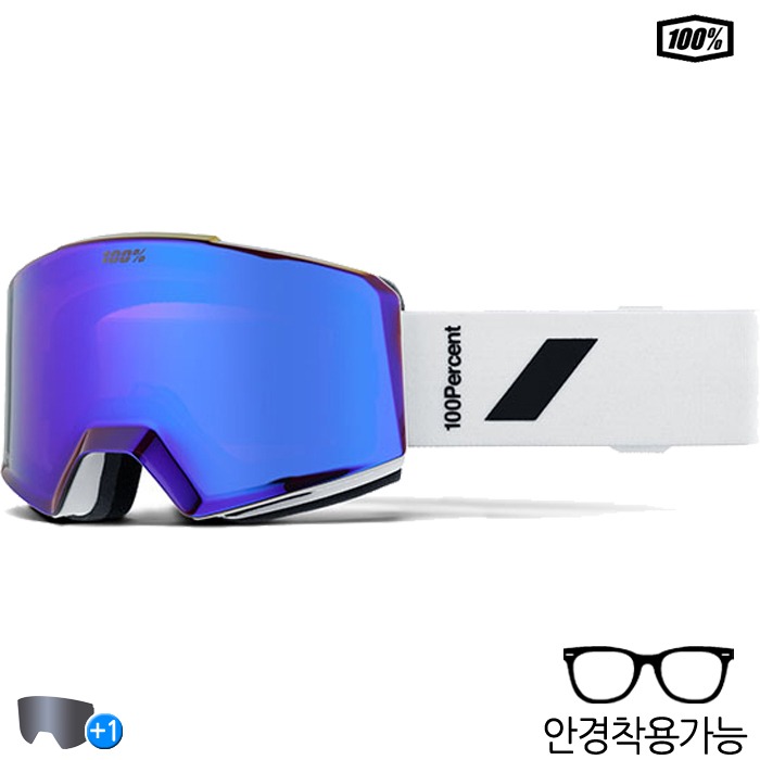 100% 스키 고글 NORG AF HiPER Goggle White/Violet