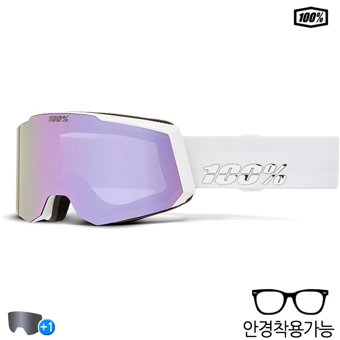 100% 스키 고글 SNOWCRAFT S AF HiPER Goggle White&amp;Lavender