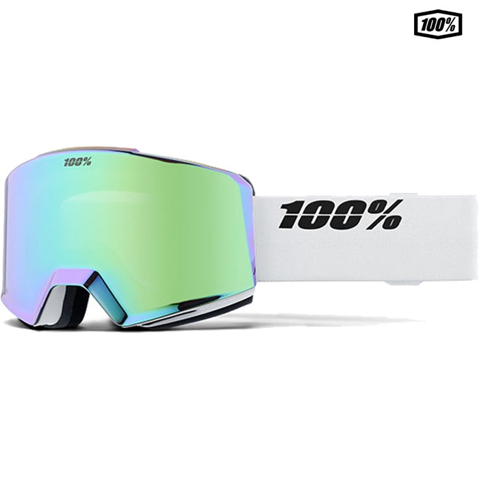 100% 스키 고글 NORG AF HiPER Goggle White/Green