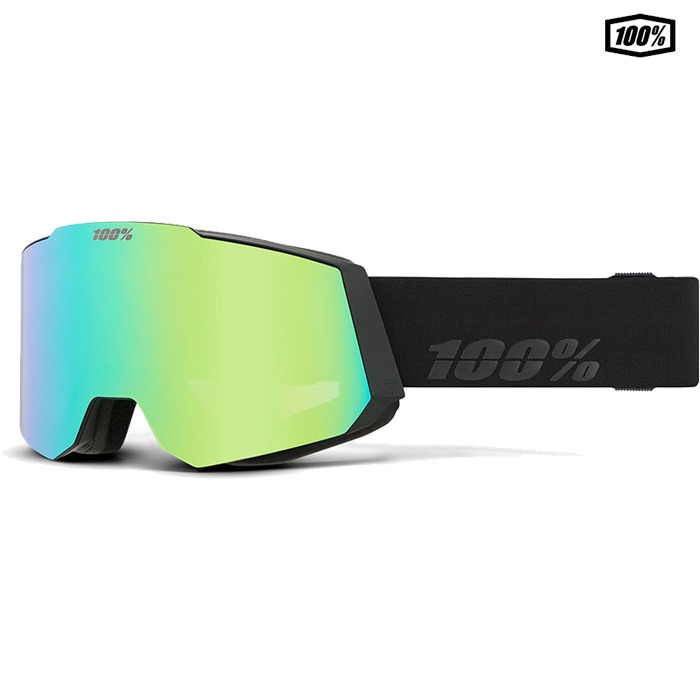 100% 스키 고글 SNOWCRAFT AF HiPER Goggle Black/ Green